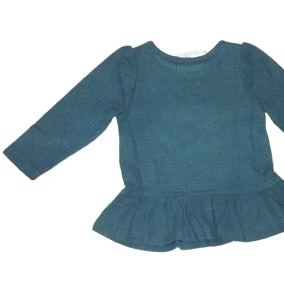 NWT Toddler Girls' Solid Cozy Waffle Long Sleeve T-Shirt - Cat & Jack [104/114] - Picture 2 of 5